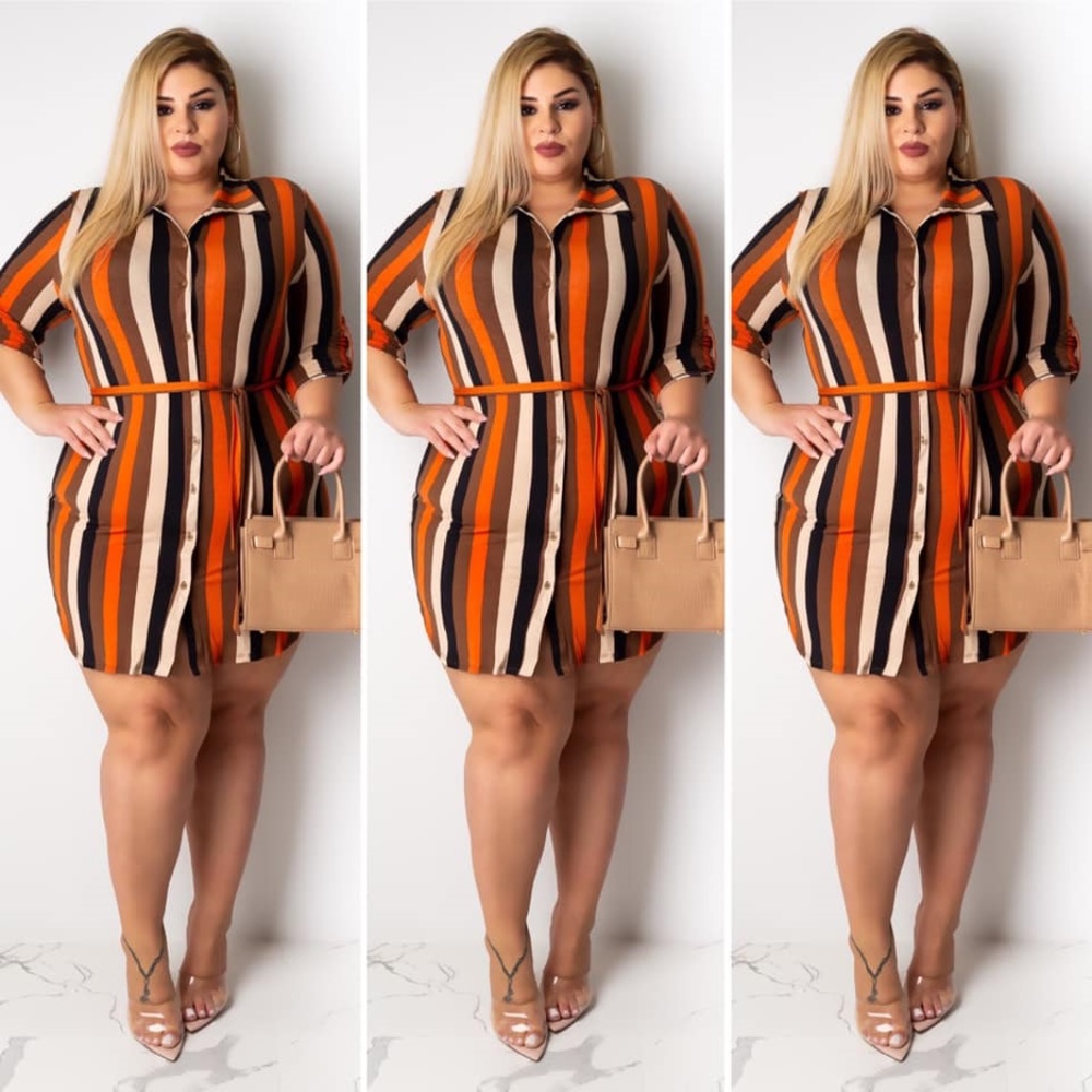 Show Off Dress- Stripped Mini